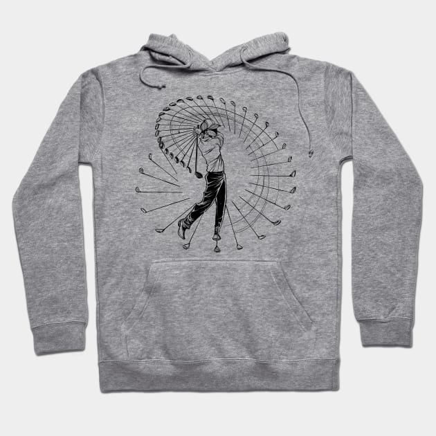 Stroboscopic Golf Swing Hoodie by MattKetmo